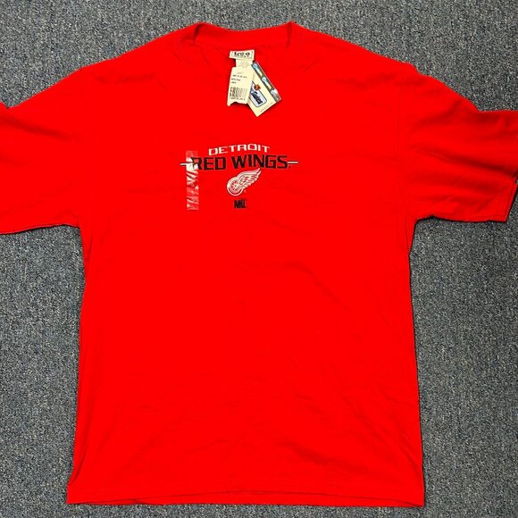 Detroit Red Wings NHL Hockey Embroidered T Shirt Sz L New NWT - Picture 1 of 7